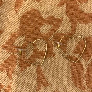 Gold heart earrings